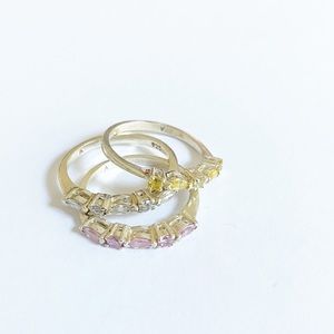 Sterling Silver Stackable Ring Set Size 6